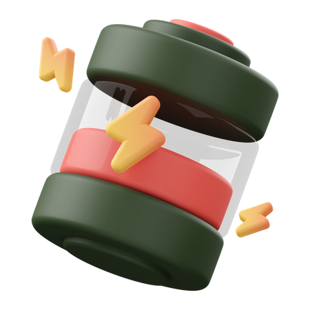 Bateria Fraca  3D Icon