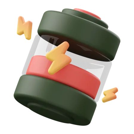 Bateria Fraca  3D Icon