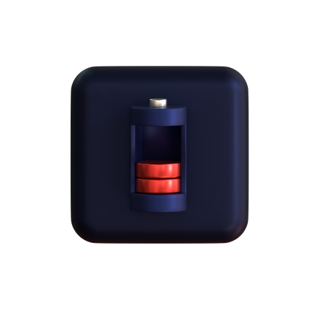 Bateria Fraca  3D Icon