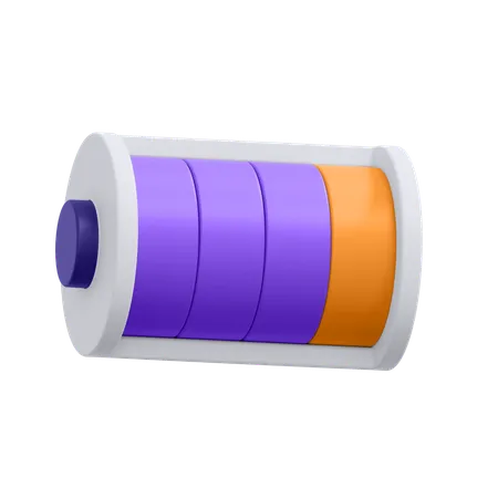 Una Coleccion De Bateria Completamente Cargada En Formato 3 D 3D Icon