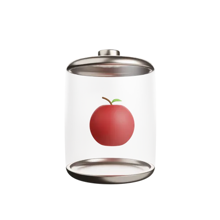 Batería de manzana  3D Illustration