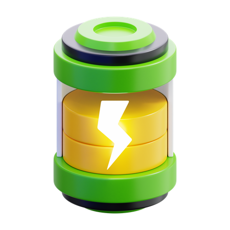 Bateria média  3D Icon