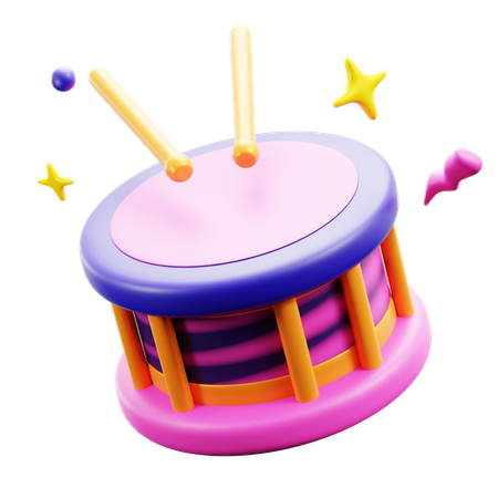 Tambor de música  3D Icon