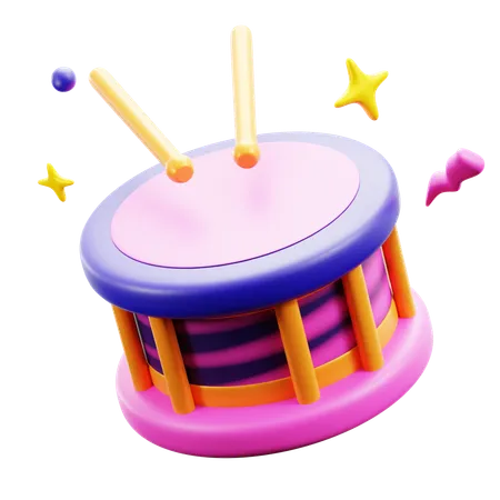 Tambor de música  3D Icon