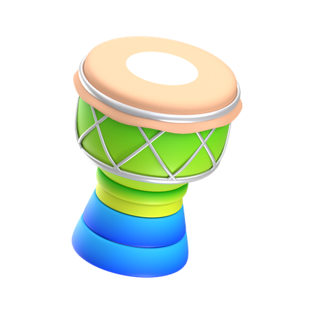 Percussão de bateria  3D Icon