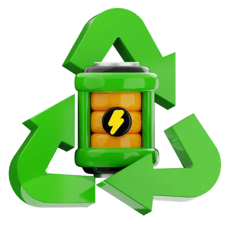 Reciclaje de bateria  3D Icon