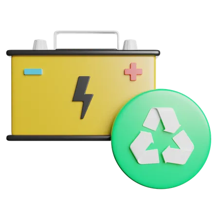 Reciclagem de bateria  3D Icon