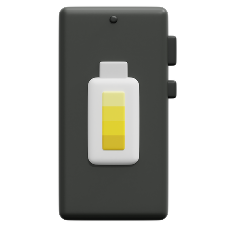 Bateria de smartphone  3D Icon