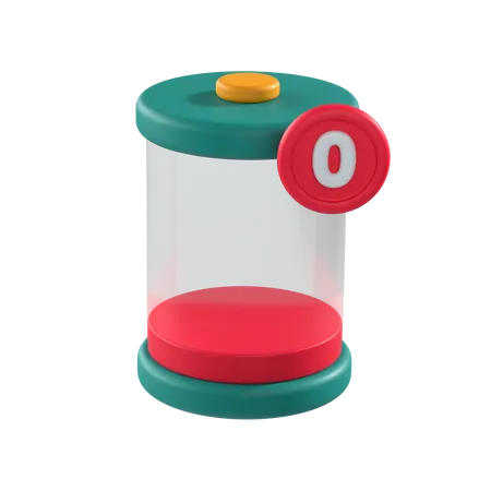 Bateria vazia  3D Icon