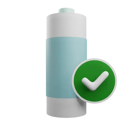 Bateria verificada  3D Icon