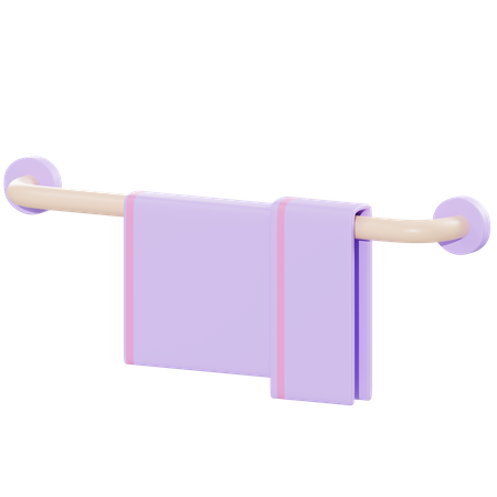 Bath Towel 3D Illustration