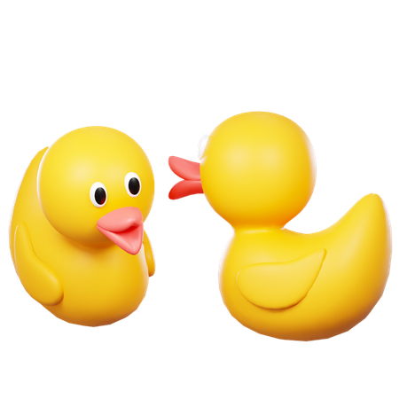 Bathing Duck  3D Icon