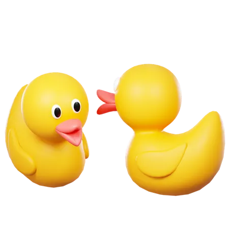 Bathing Duck  3D Icon