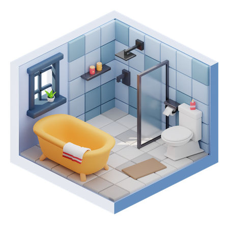 Bathroom  3D Icon