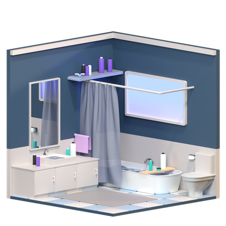 Bathroom  3D Icon