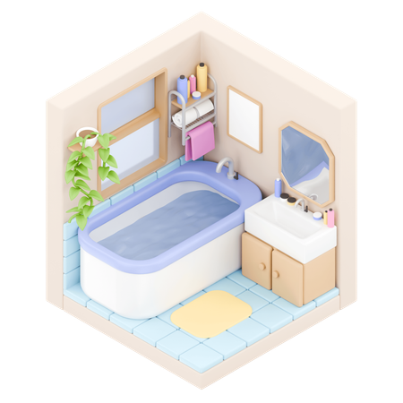 Bathroom  3D Illustration