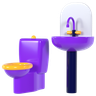 3d washroom illustration