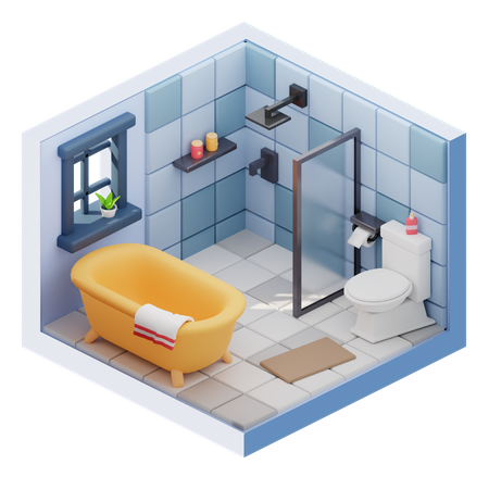 Bathroom 3D Icon