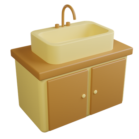 Bathroom Cabinet  3D Icon