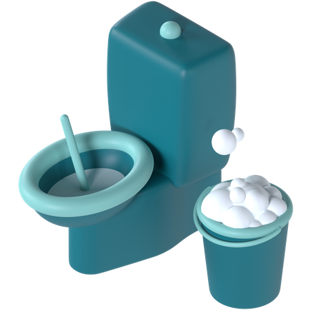 Bathroom Cleaning 3D Icon