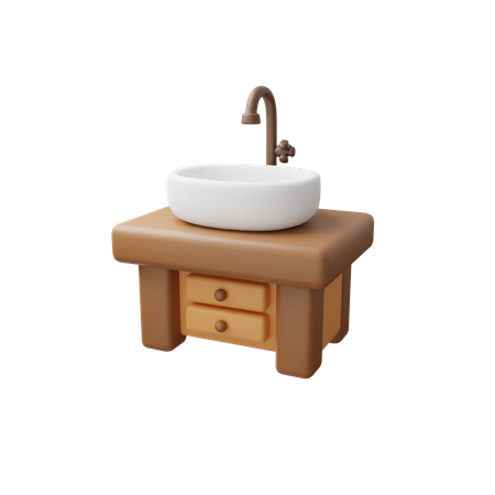 Bathroom Sink Cabinet  3D Icon