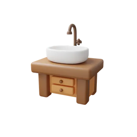 Bathroom Sink Cabinet  3D Icon