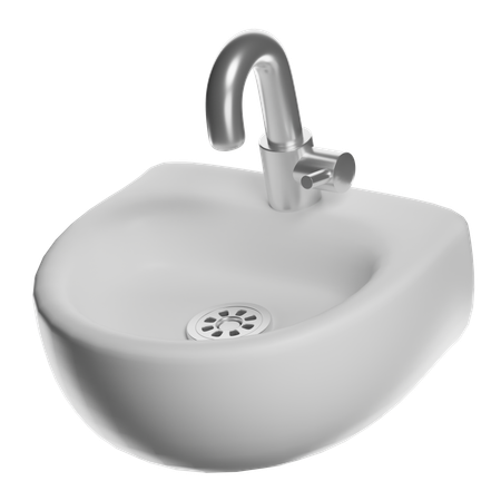 Bathroom Sink With Faucet  3D Icon