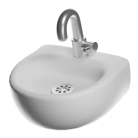 Bathroom Sink With Faucet  3D Icon