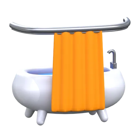 Bathtub 3 D Hotel Service Icon 3D Icon