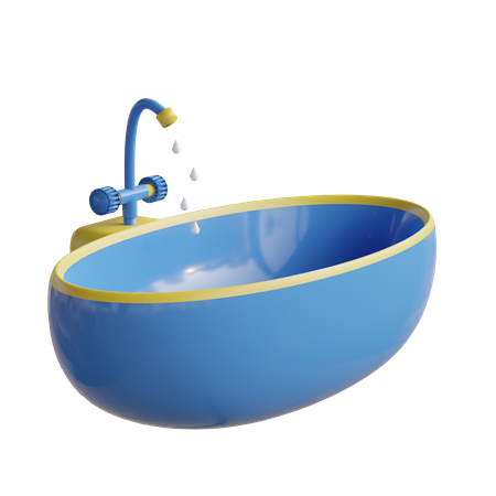 Bathtub 3D Illustration