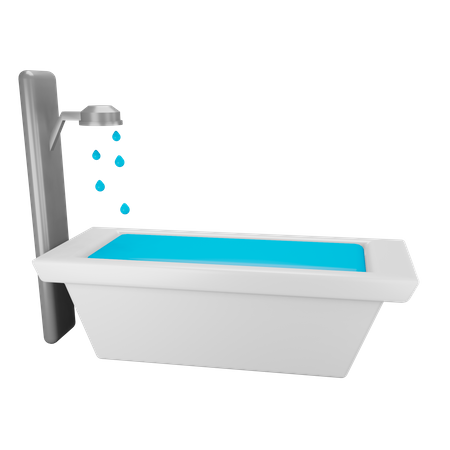 Bathup and shower  3D Icon