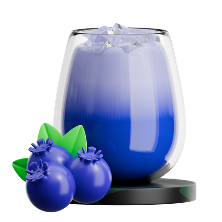 Batido de arándanos  3D Icon