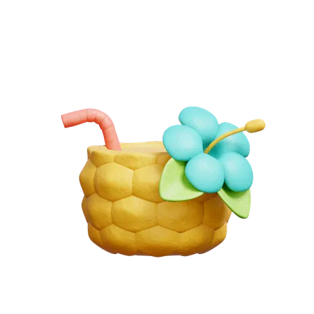 Batidos de piña  3D Icon