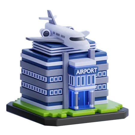 Bâtiment de l'aéroport  3D Icon