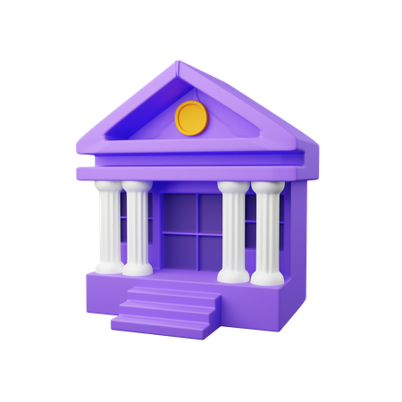 Bâtiment de la banque  3D Icon