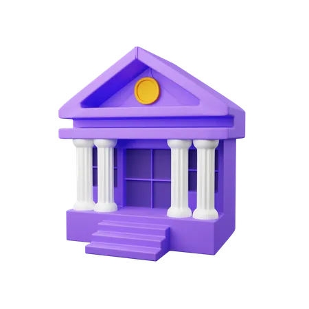 Bâtiment de la banque  3D Icon