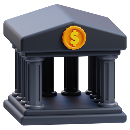 Bâtiment de la banque  3D Icon