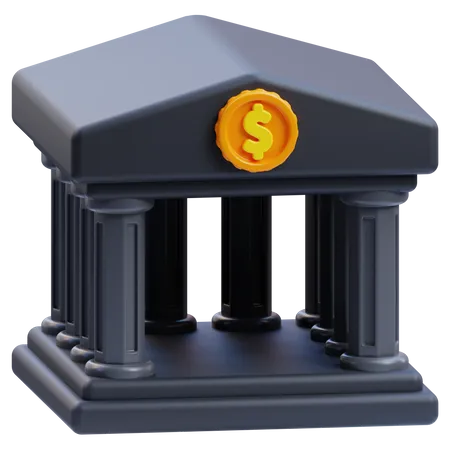 Bâtiment de la banque  3D Icon