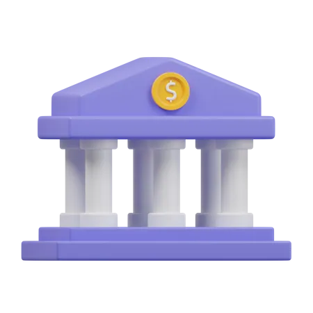 Bâtiment de la banque  3D Icon