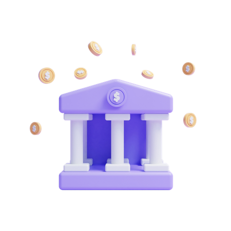 Bâtiment de la banque  3D Icon