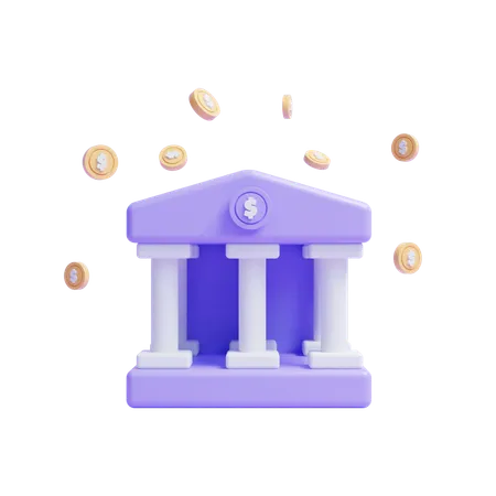 Bâtiment de la banque  3D Icon