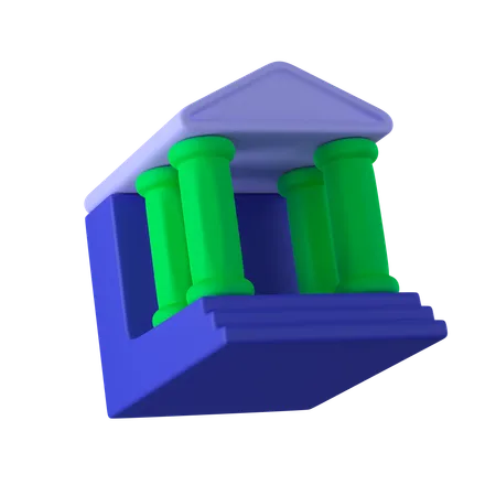 Bâtiment de la banque  3D Icon