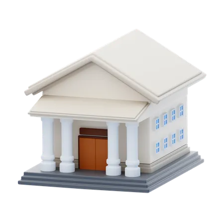 Bâtiment de la banque  3D Icon