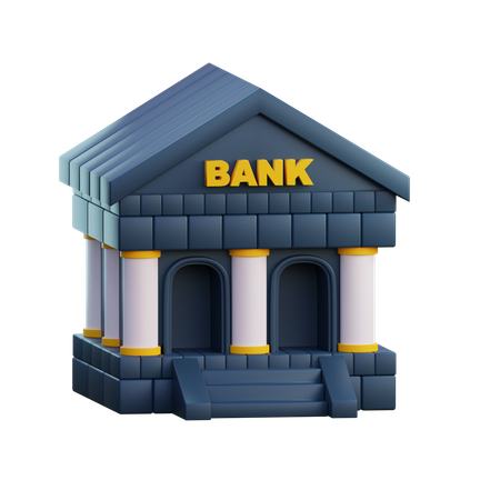 Bâtiment de la banque  3D Icon