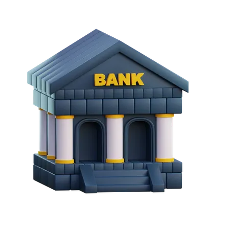 Bâtiment de la banque  3D Icon