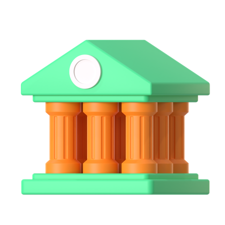 Bâtiment de la banque  3D Icon