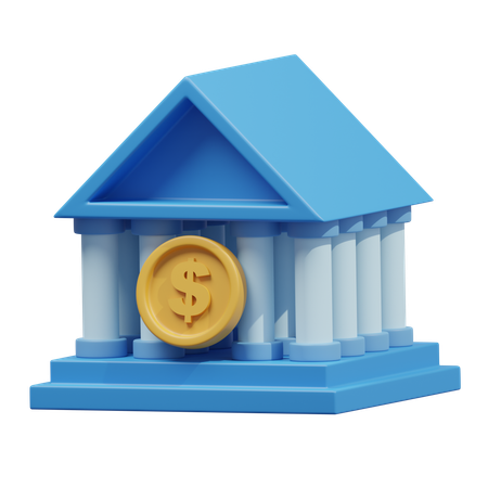 Bâtiment de la banque  3D Icon