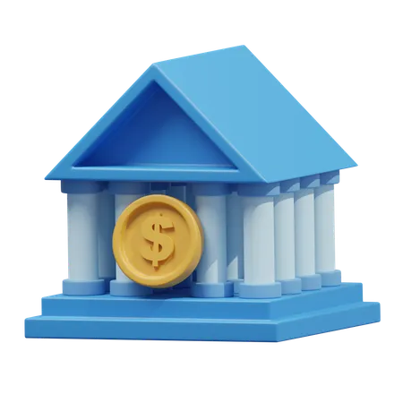 Bâtiment de la banque  3D Icon