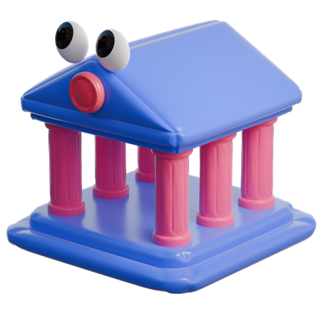 Bâtiment de la banque  3D Icon