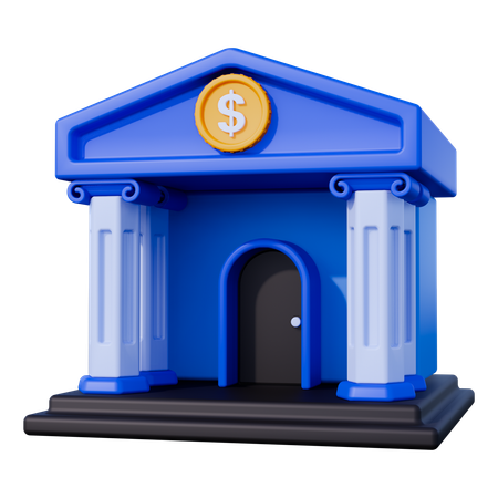 Bâtiment de la banque  3D Icon